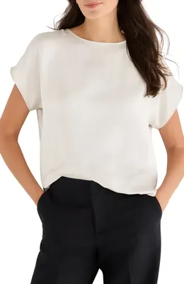 NIC+ZOE NIC+ZOE Day Gloss Top in Coconut — Women Winter white Tops