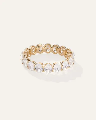Quince Quince Women's Lab Grown Diamond Oval Eternity Band Rings in Yellow Gold — Women Spring yellow Accessories