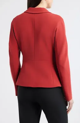 Theory Theory Admiral Crepe Blazer in Claret — Women Autumn burgundy Blazers