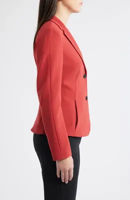 Theory Theory Admiral Crepe Blazer in Claret — Women Autumn burgundy Blazers
