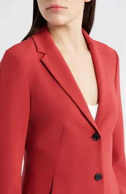 Theory Theory Admiral Crepe Blazer in Claret — Women Autumn burgundy Blazers