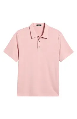 Theory Theory Bron in Anemone Milano Polo in Chalk Pink - Vin — Men Spring pink Polos
