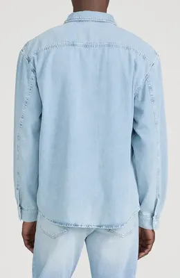 FRAME FRAME Classic Denim Button-Up Shirt in Sunday — Men Summer grey Button-Down Shirts