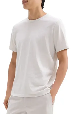 Theory Theory Essential in Cosmos Slub Cotton Tee in Fog — Men Summer silver Tops