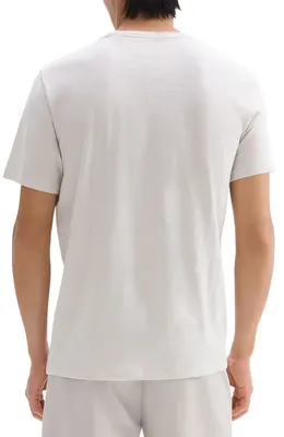 Theory Theory Essential in Cosmos Slub Cotton Tee in Fog — Men Summer silver Tops