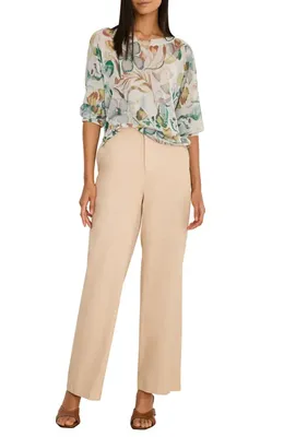 NIC+ZOE NIC+ZOE Pressed Flowers Metallic Sweater in Neutral Multi — Women Spring ivory Tops