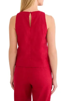 NIC+ZOE NIC+ZOE Linen Blend Tank in Red — Women Autumn red Tops