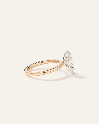 Quince Quince | Women's Lab Grown Diamond Marquise Comfort Fit Engagement Ring 1.5ct in Yellow Gold — Women Autumn gold Accessories