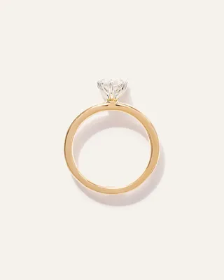 Quince Quince | Women's Lab Grown Diamond Marquise Comfort Fit Engagement Ring 1.5ct in Yellow Gold — Women Autumn gold Accessories