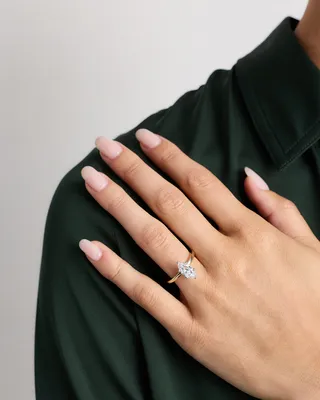 Quince Quince | Women's Lab Grown Diamond Marquise Comfort Fit Engagement Ring 1.5ct in Yellow Gold — Women Autumn gold Accessories