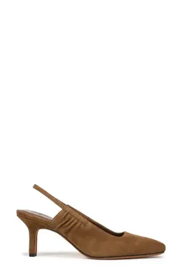 Vince Vince Ven Leather Slingback Pump in Elmwood — Women Autumn brown Shoes