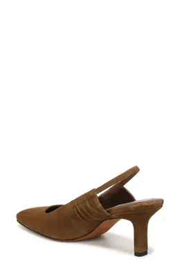 Vince Vince Ven Leather Slingback Pump in Elmwood — Women Autumn brown Shoes