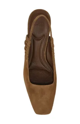 Vince Vince Ven Leather Slingback Pump in Elmwood — Women Autumn brown Shoes