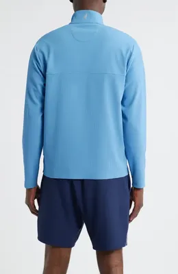 johnnie-O johnnie-O Hoppin Rib Quarter Zip in Tide — Men Summer blue Tops