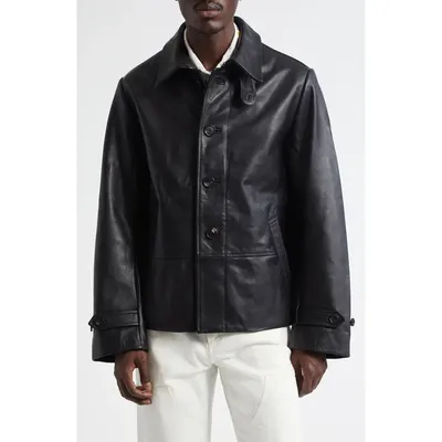 Bode Bode Cropped Continental Coat in Black — Men Winter black Outerwear