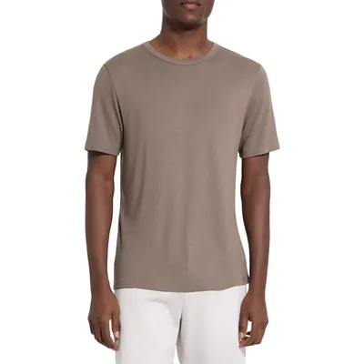 Theory Theory Essential T-Shirt in Morel — Men Autumn grey Tops