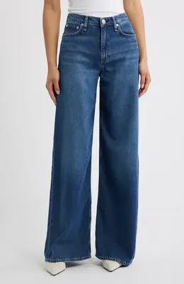 rag & bone rag & bone Featherweight Sofie High Waist Wide Leg Jeans in Emerson — Women Winter navy Pants