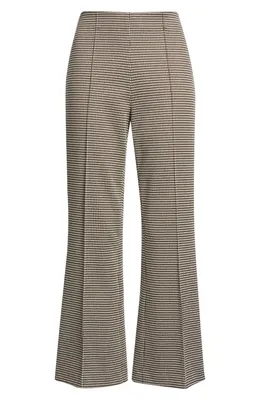 rag & bone rag & bone Irina Ponte Kick Flare Pants in Brown Grid — Women Autumn grey Pants