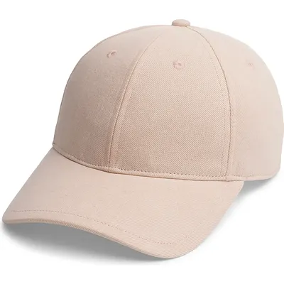 rag & bone rag & bone Spire Linen Twill Baseball Cap in Coral — Women Spring beige Hats & Headwear