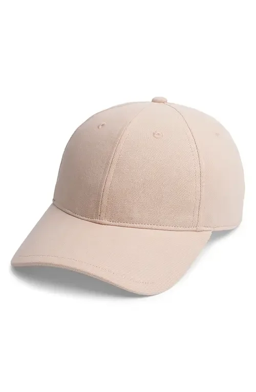 rag & bone rag & bone Spire Linen Twill Baseball Cap in Coral — Women Spring beige Hats & Headwear