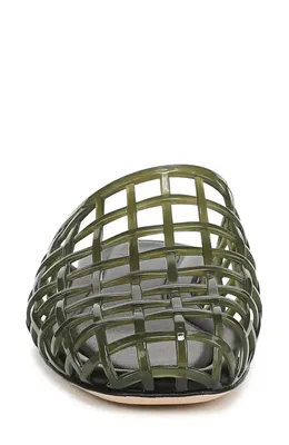 Vince Vince Barcelona Jelly Cage Mule in Chive — Women Autumn green Shoes