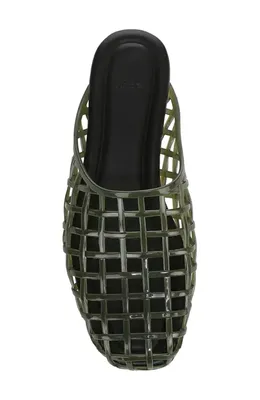 Vince Vince Barcelona Jelly Cage Mule in Chive — Women Autumn green Shoes