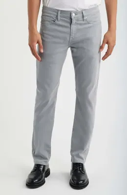 FRAME FRAME L'Homme Slim Fit Five-Pocket Twill Pants in Sea Blue — Men Summer silver Pants