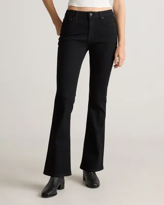 Quince Quince | Women's Luna Stretch Flare Jeans in Black — Women Winter black Jeans & Denim