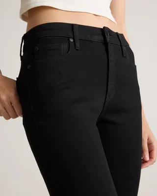 Quince Quince | Women's Luna Stretch Flare Jeans in Black — Women Winter black Jeans & Denim