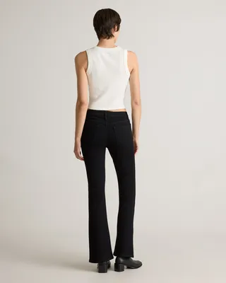Quince Quince | Women's Luna Stretch Flare Jeans in Black — Women Winter black Jeans & Denim