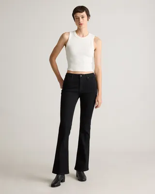 Quince Quince | Women's Luna Stretch Flare Jeans in Black — Women Winter black Jeans & Denim