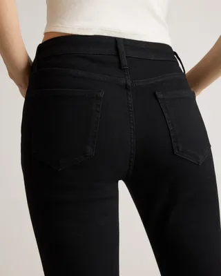 Quince Quince | Women's Luna Stretch Flare Jeans in Black — Women Winter black Jeans & Denim
