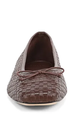 Vince Vince Darla Weave Ballet Flat in Molton Brown — Women Autumn brown Shoes