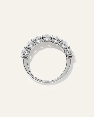 Quince Quince Women's Lab Grown Diamond Round Seven Stone Band Rings in White Gold — Women Summer gold Accessories