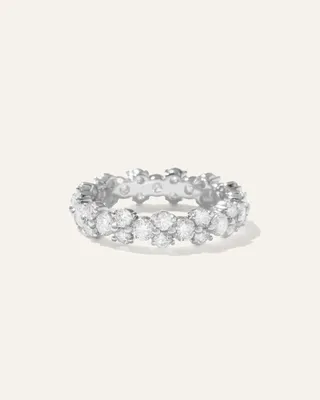 Quince Quince Women's 14K Gold Lab Grown Diamond Cluster Eternity Band Rings in White Gold — Women Summer white Accessories
