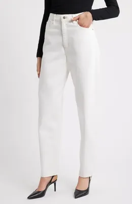 FRAME FRAME The Neat High Waist Barrel Jeans in Au Natural Clean — Women Winter white Pants