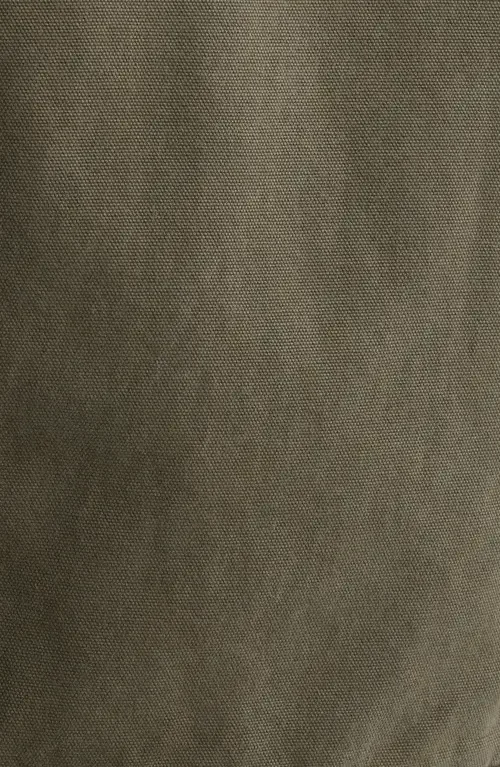 FRAME FRAME Cotton Canvas Trucker Jacket in Antique Dark Olive — Men Autumn grey Outerwear