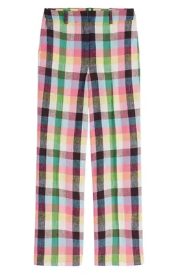 Boden Boden Canonbury Linen Pants in Pink/Soft Yellow Multi — Women Spring pink Pants