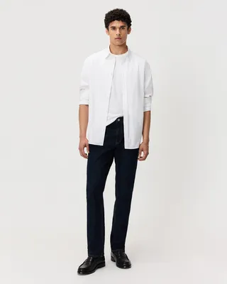 Quince Quince | Men's Warren Stretch Straight Jeans in Clean Rinse — Men Winter navy Jeans & Denim