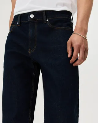 Quince Quince | Men's Warren Stretch Straight Jeans in Clean Rinse — Men Winter navy Jeans & Denim