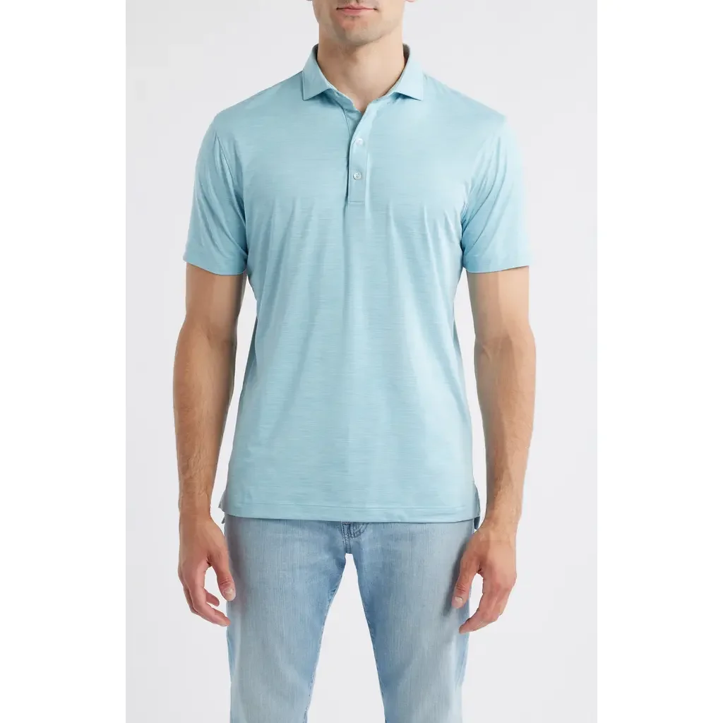 johnnie-O johnnie-O Huron PREP-FORMANCE Polo in Haze — Men Summer silver Tops