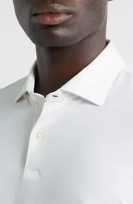 johnnie-O johnnie-O Idris Top Shelf Long Sleeve Polo in White — Men Winter white Tops