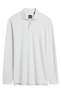 johnnie-O johnnie-O Idris Top Shelf Long Sleeve Polo in White — Men Winter white Tops
