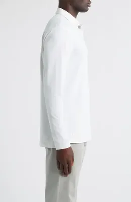 johnnie-O johnnie-O Idris Top Shelf Long Sleeve Polo in White — Men Winter white Tops