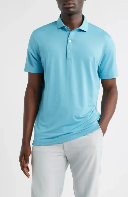 johnnie-O johnnie-O Birdie Classic Fit Performance Polo in Haze — Men Summer silver Tops