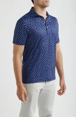 johnnie-O johnnie-O USA Flag Print Performance Jersey Polo in Navy — Men Winter navy Tops
