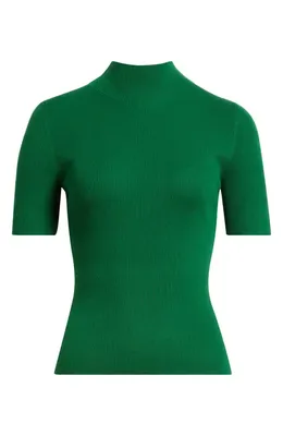 Theory Theory Leenda Merino Wool Mock Neck Sweater in Bright Leaf - Xqn — Women Autumn teal Sweaters & Knits