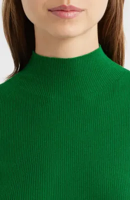 Theory Theory Leenda Merino Wool Mock Neck Sweater in Bright Leaf - Xqn — Women Autumn teal Sweaters & Knits