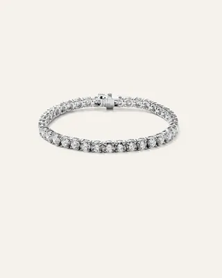 Quince Quince Women's 14K Gold Lab Grown Diamond Tennis Bracelet 10ctw in White Gold — Women Summer silver Accessories