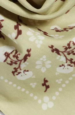 rag & bone rag & bone Floral Western Bandana in Pastel Green Floral — Women Spring khaki Accessories